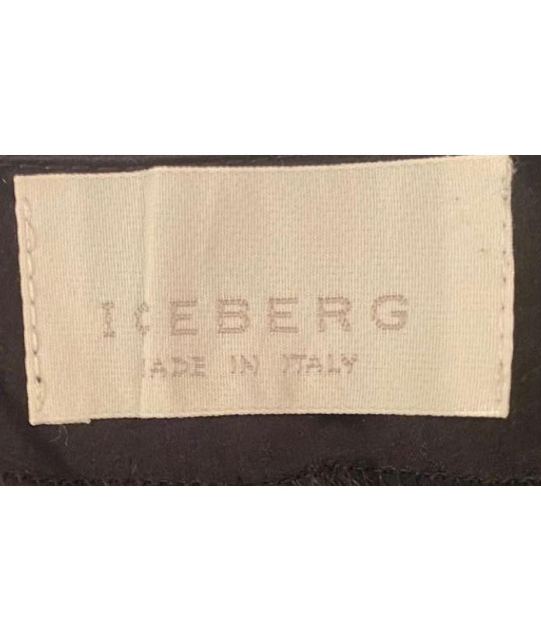 ICEBERG Черные шелковые брюки широкие, фото 5