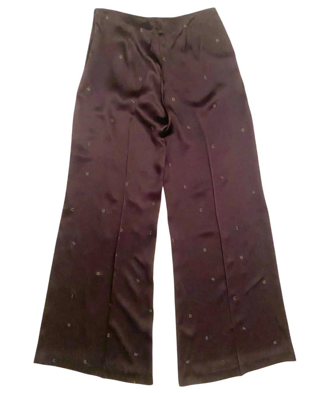 ICEBERG Черные шелковые брюки широкие, фото 3