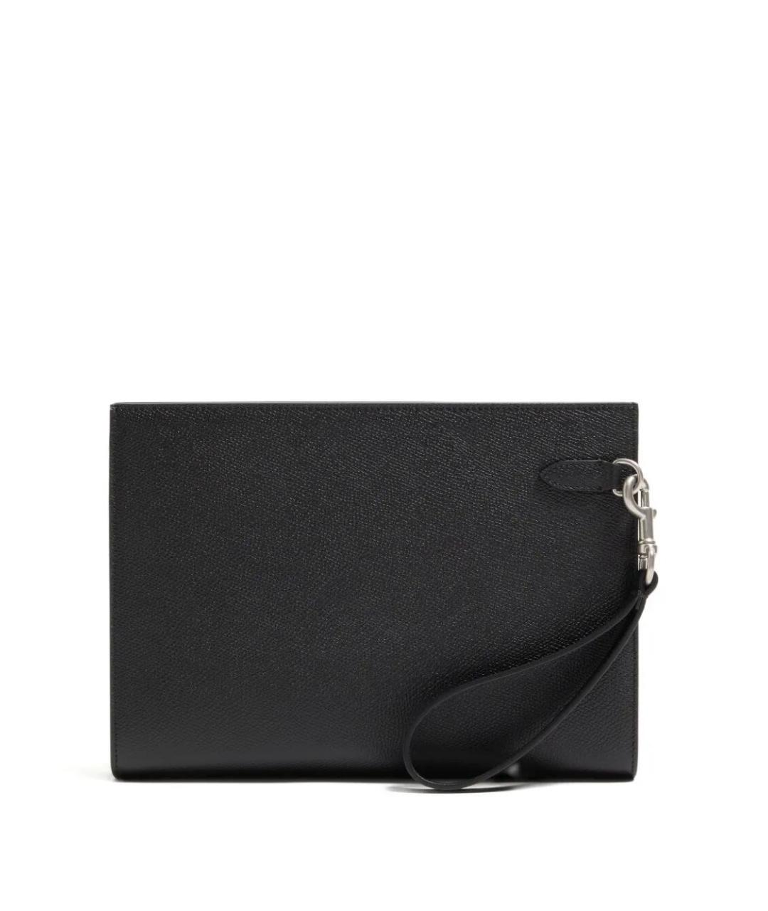 VALENTINO Черная кожаная папка для документов, фото 3