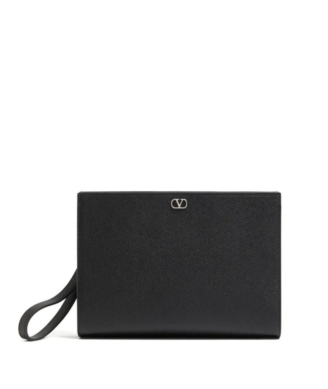 VALENTINO Черная кожаная папка для документов, фото 1