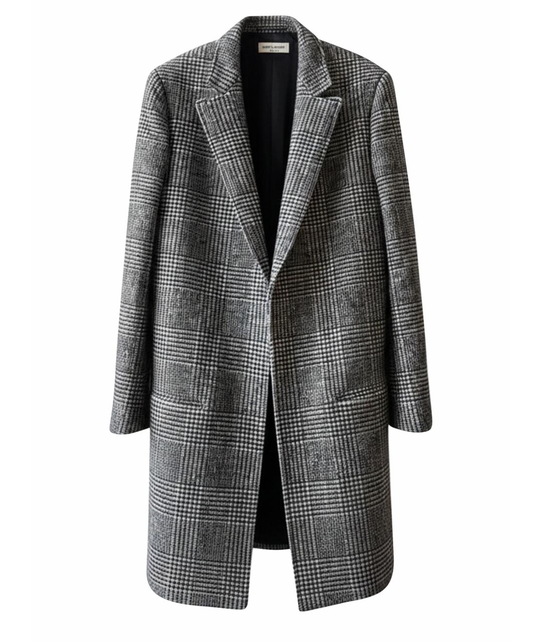 SAINT LAURENT Серый шерстяной жакет/пиджак, фото 1