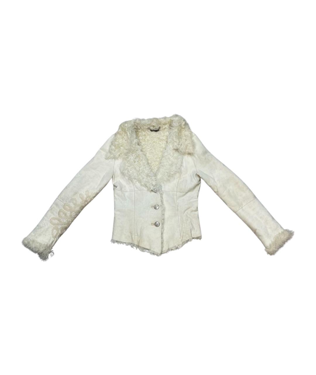 GUCCI Белая замшевая дубленка, фото 1