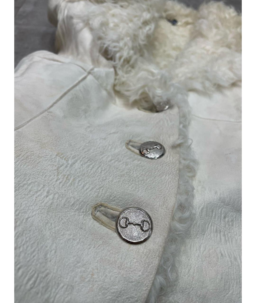 GUCCI Белая замшевая дубленка, фото 3