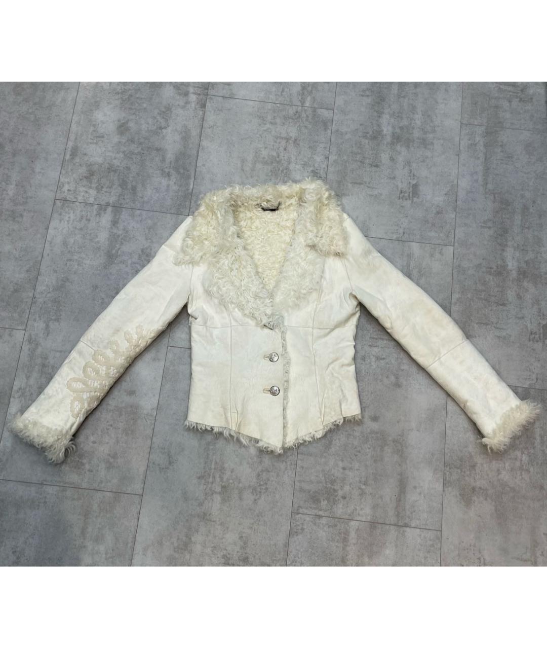 GUCCI Белая замшевая дубленка, фото 8