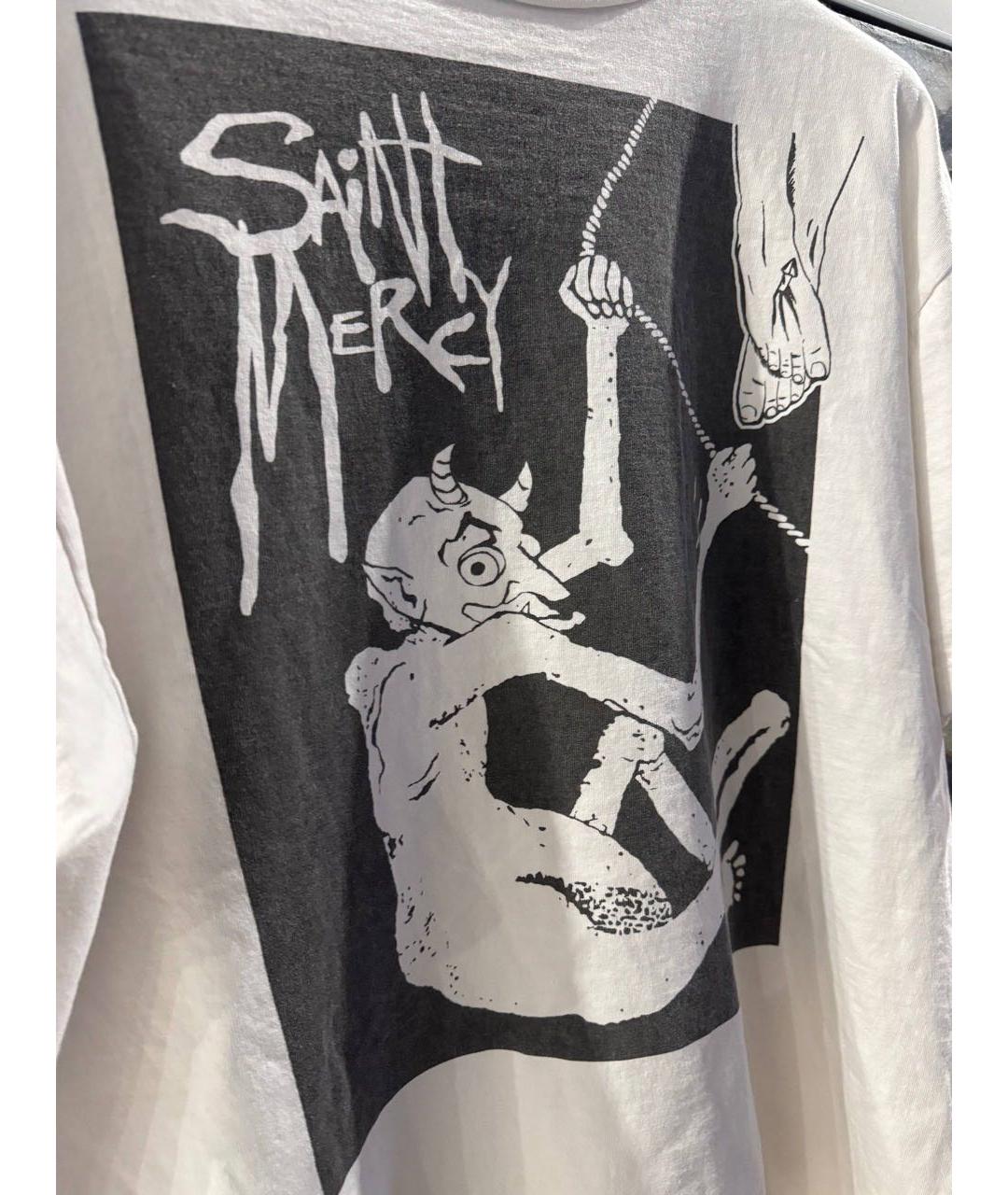 Saint Michael Белая хлопковая футболка, фото 3