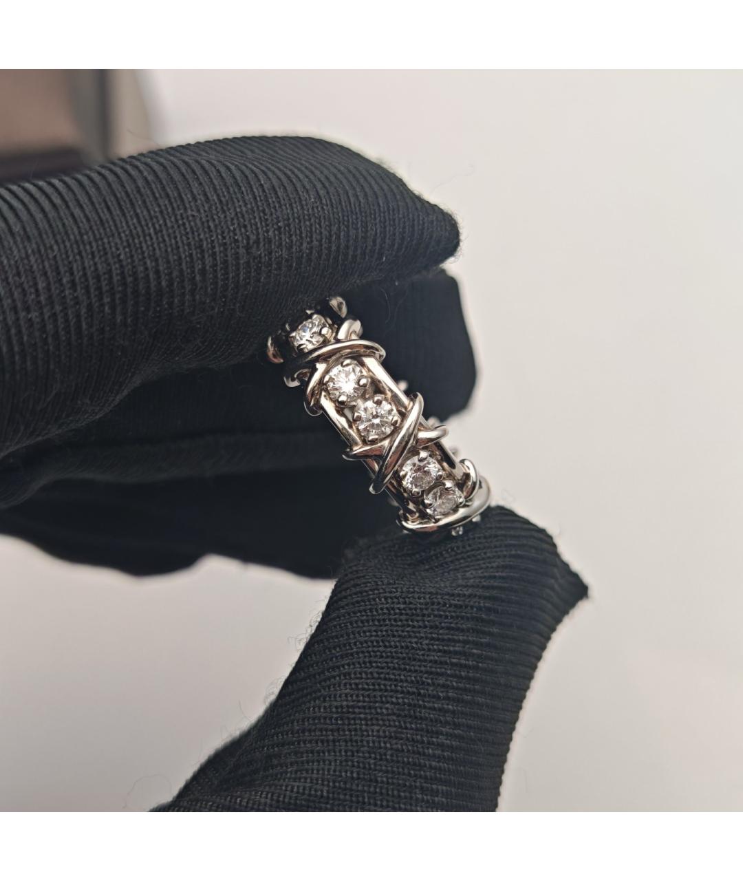 TIFFANY&CO Серебряное платиновое кольцо, фото 4