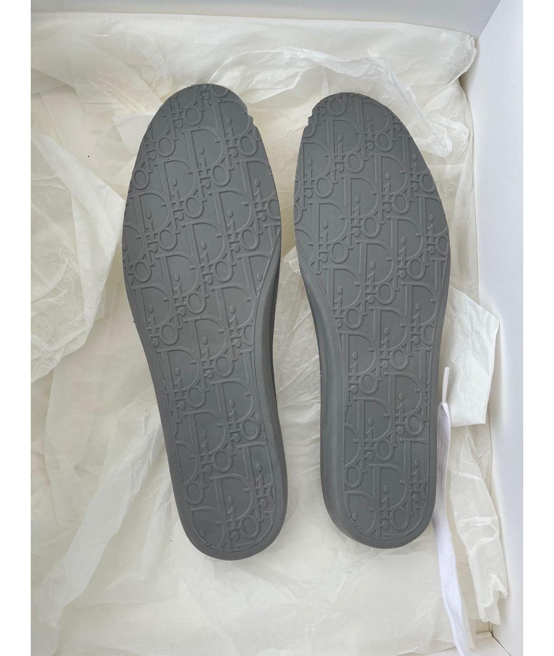 CHRISTIAN DIOR Бежевые текстильные высокие кроссовки / кеды, фото 6