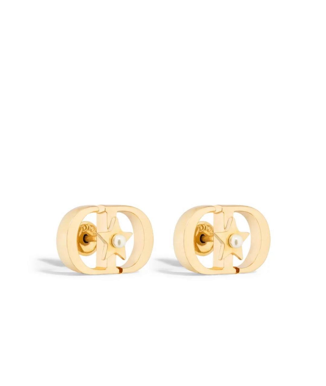 CHRISTIAN DIOR Золотые металлические серьги, фото 1