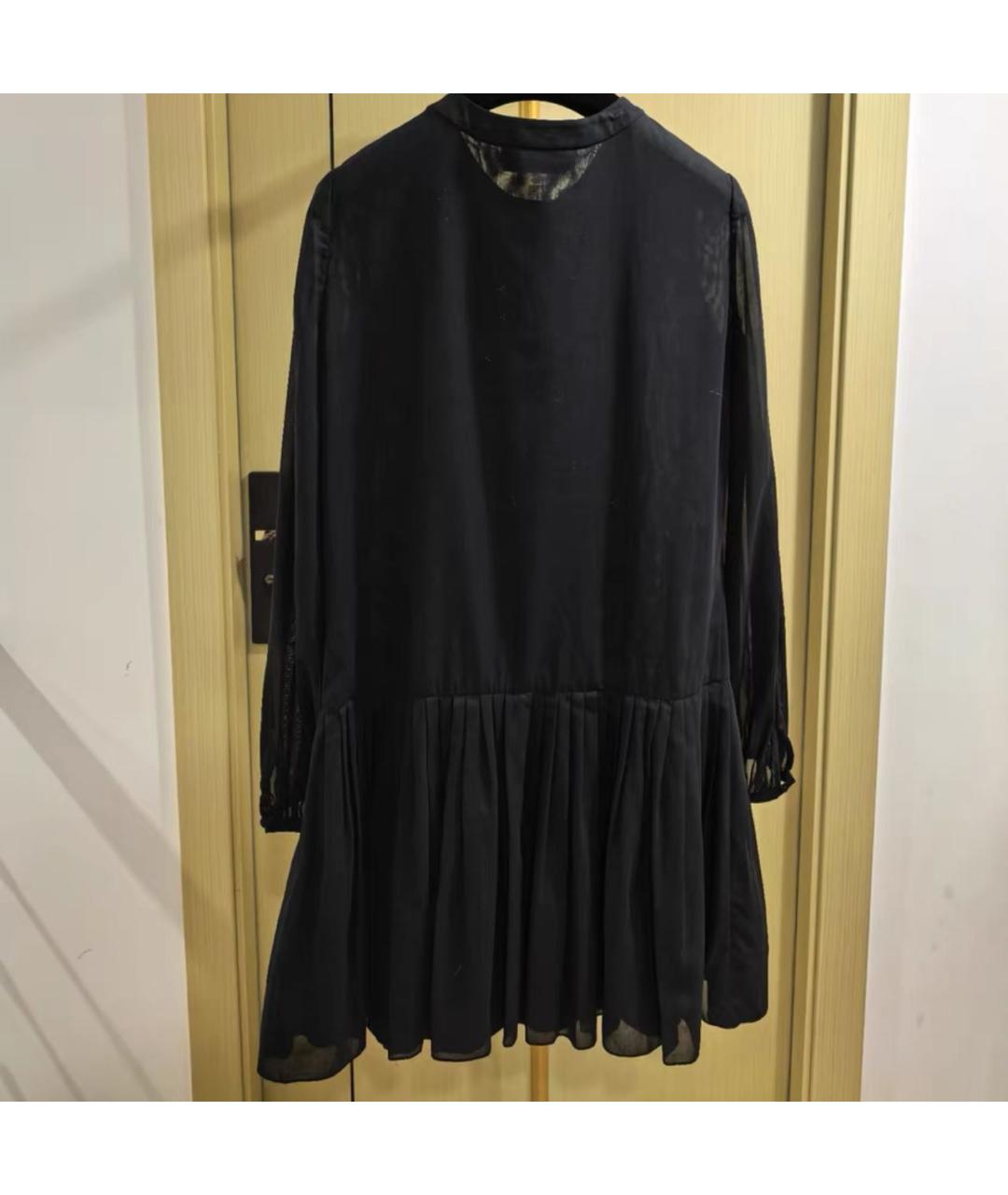 SAINT LAURENT Черное хлопковое коктейльное платье, фото 3