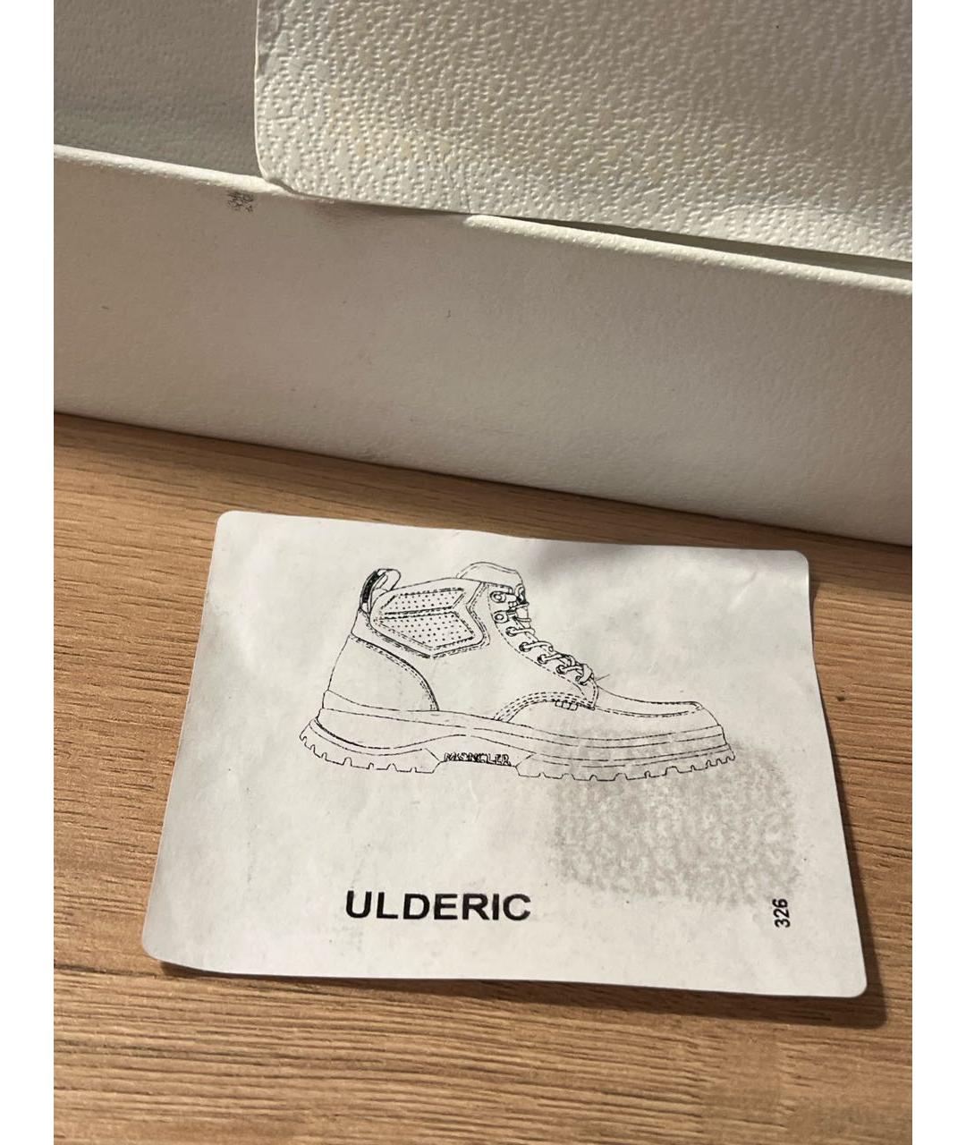 MONCLER Черные кожаные высокие ботинки, фото 6