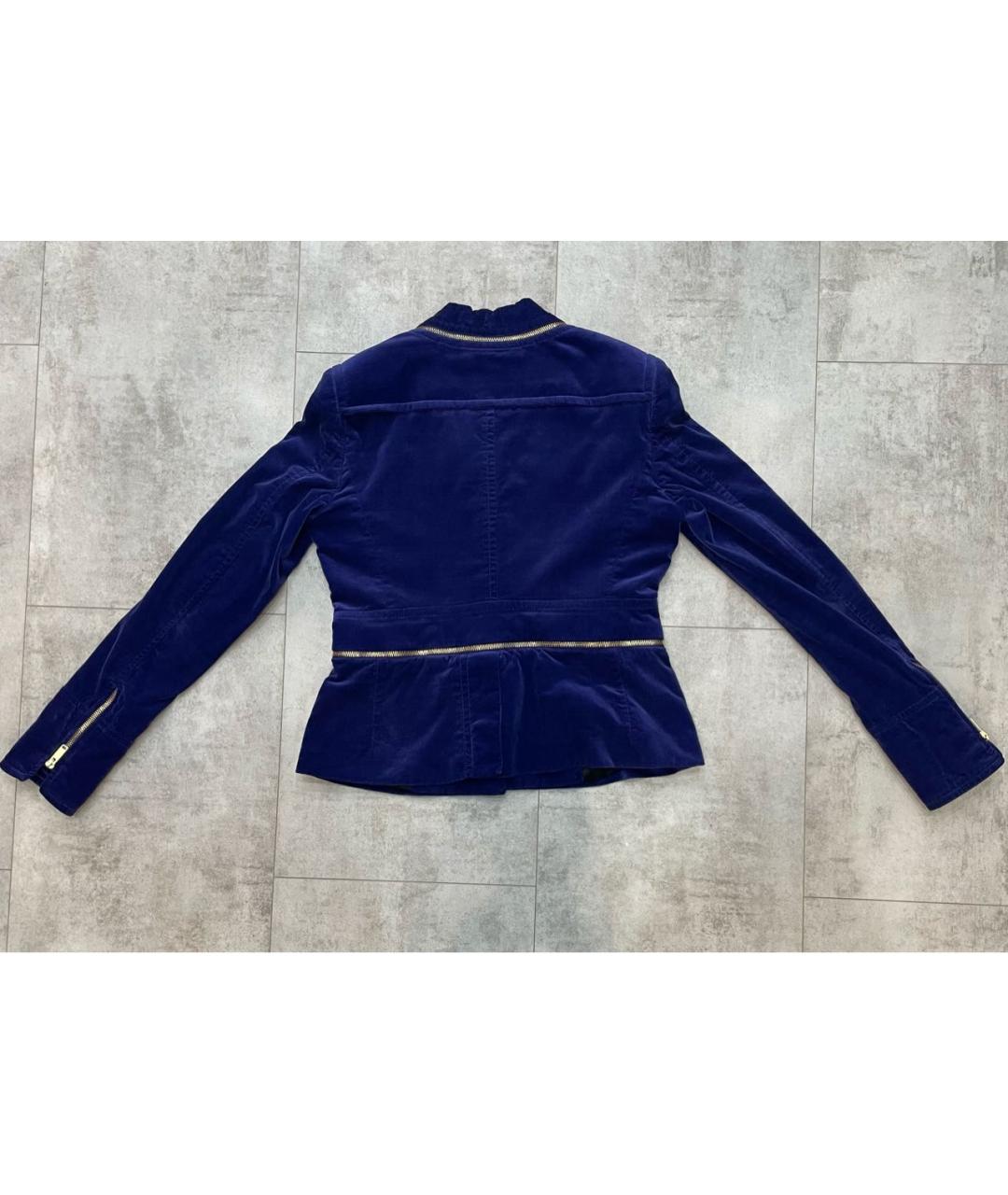 GUCCI Синее велюровое пальто, фото 2