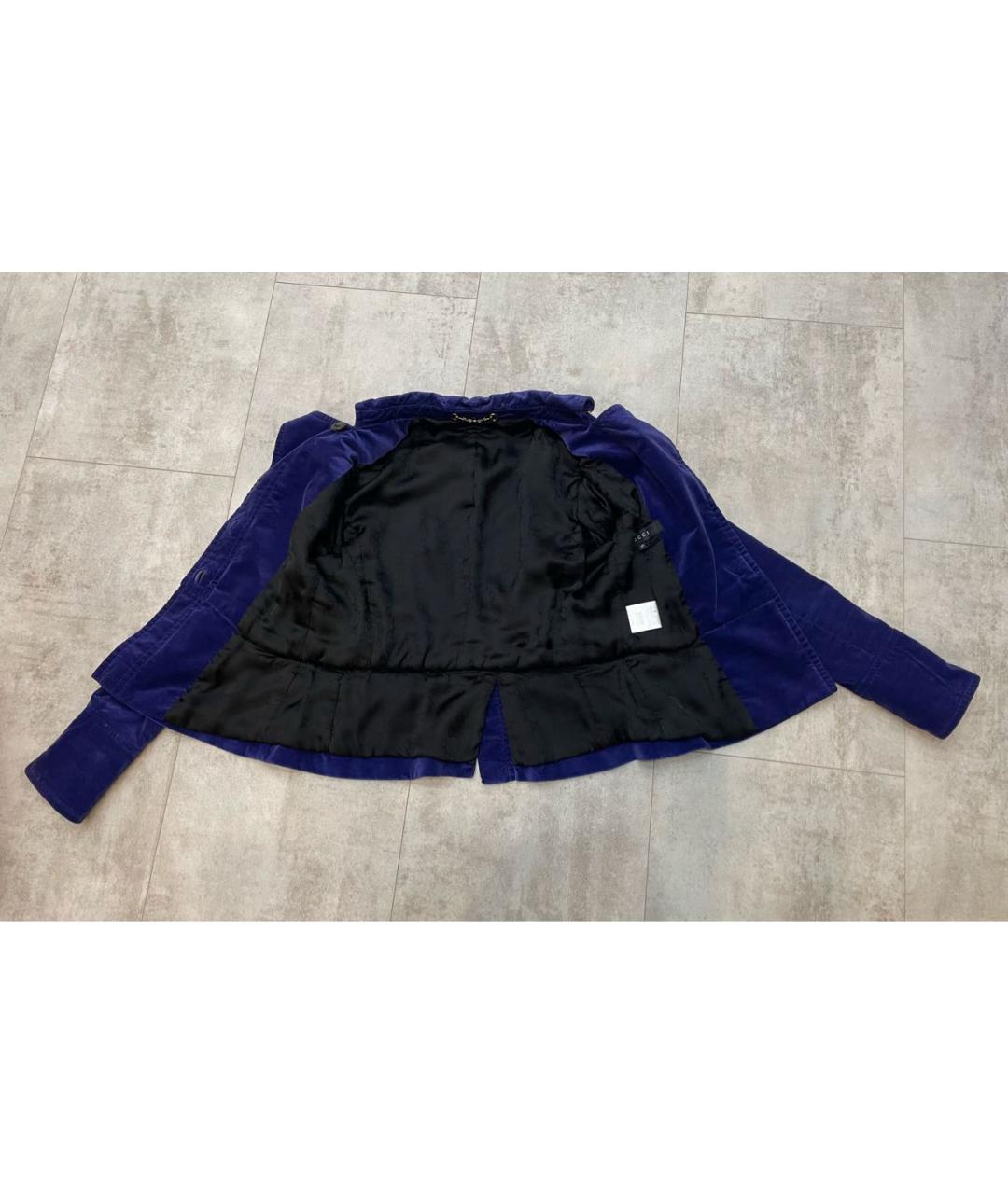 GUCCI Синее велюровое пальто, фото 3