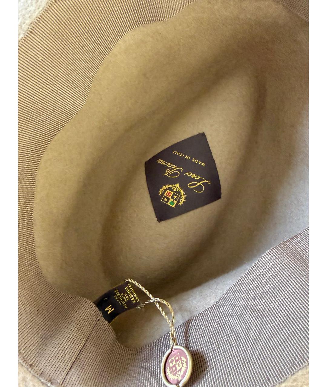 LORO PIANA Бежевая кашемировая шляпа, фото 5