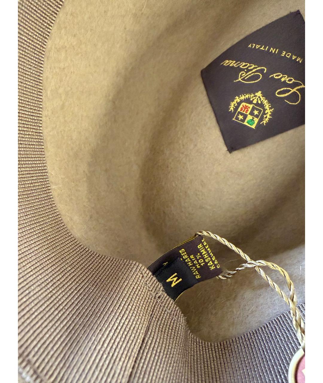 LORO PIANA Бежевая кашемировая шляпа, фото 4