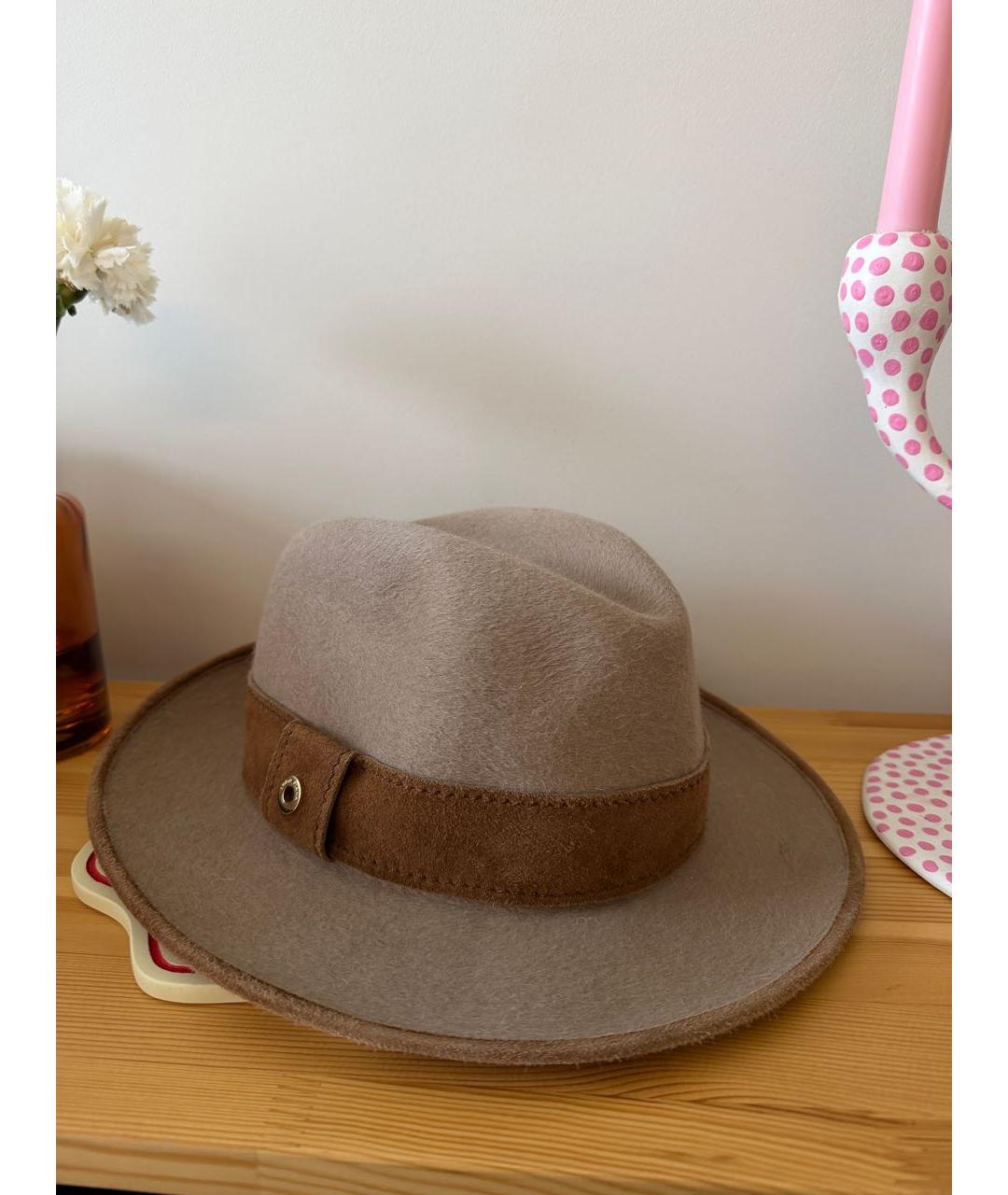 LORO PIANA Бежевая кашемировая шляпа, фото 3