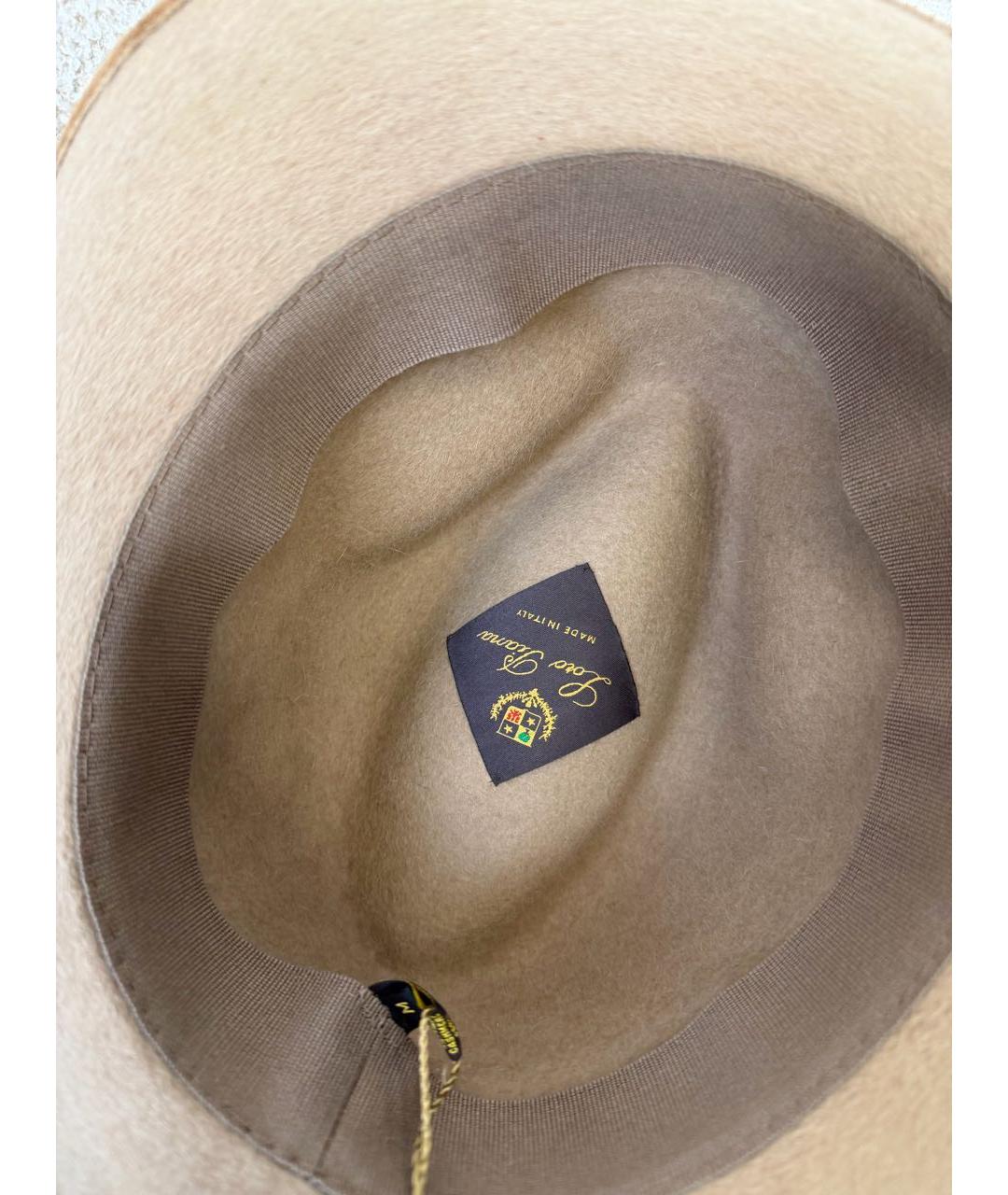 LORO PIANA Бежевая кашемировая шляпа, фото 4