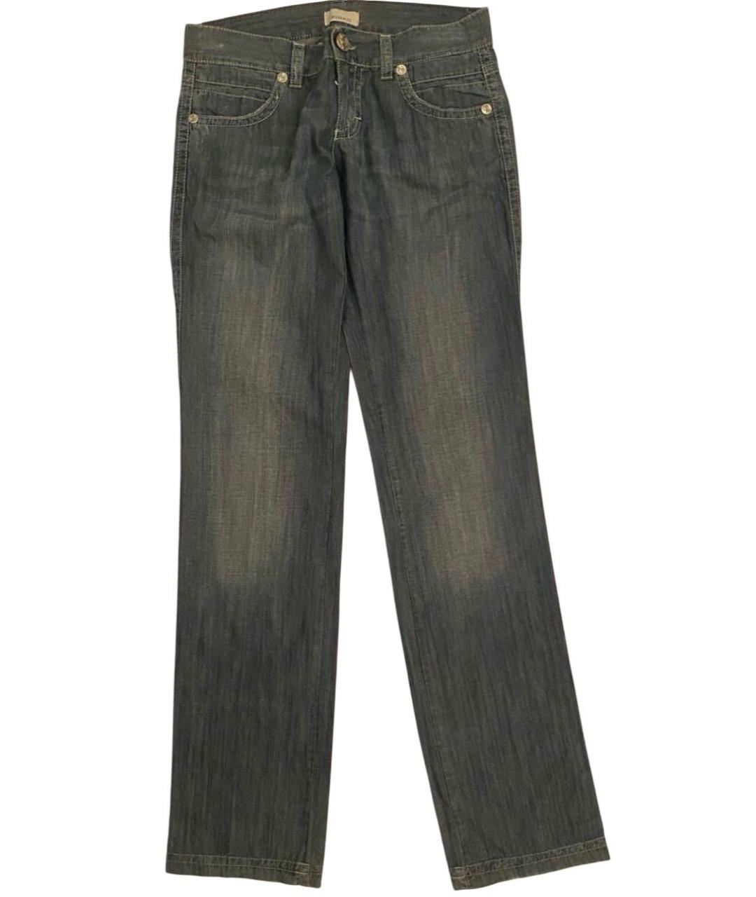 PINKO Голубые хлопковые прямые джинсы, фото 1