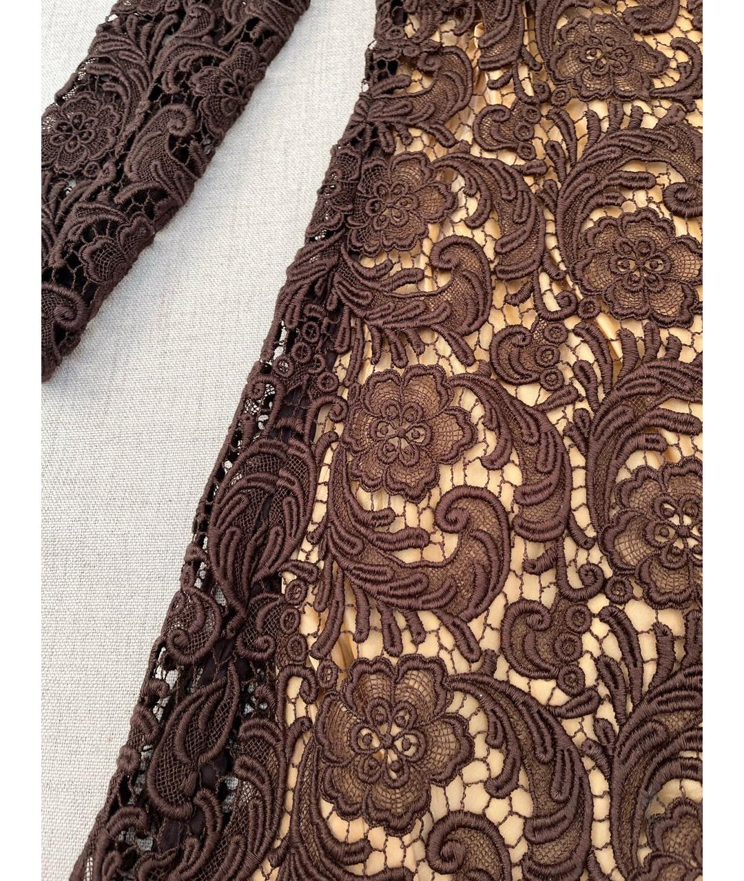 PRADA Коричневое хлопковое коктейльное платье, фото 2