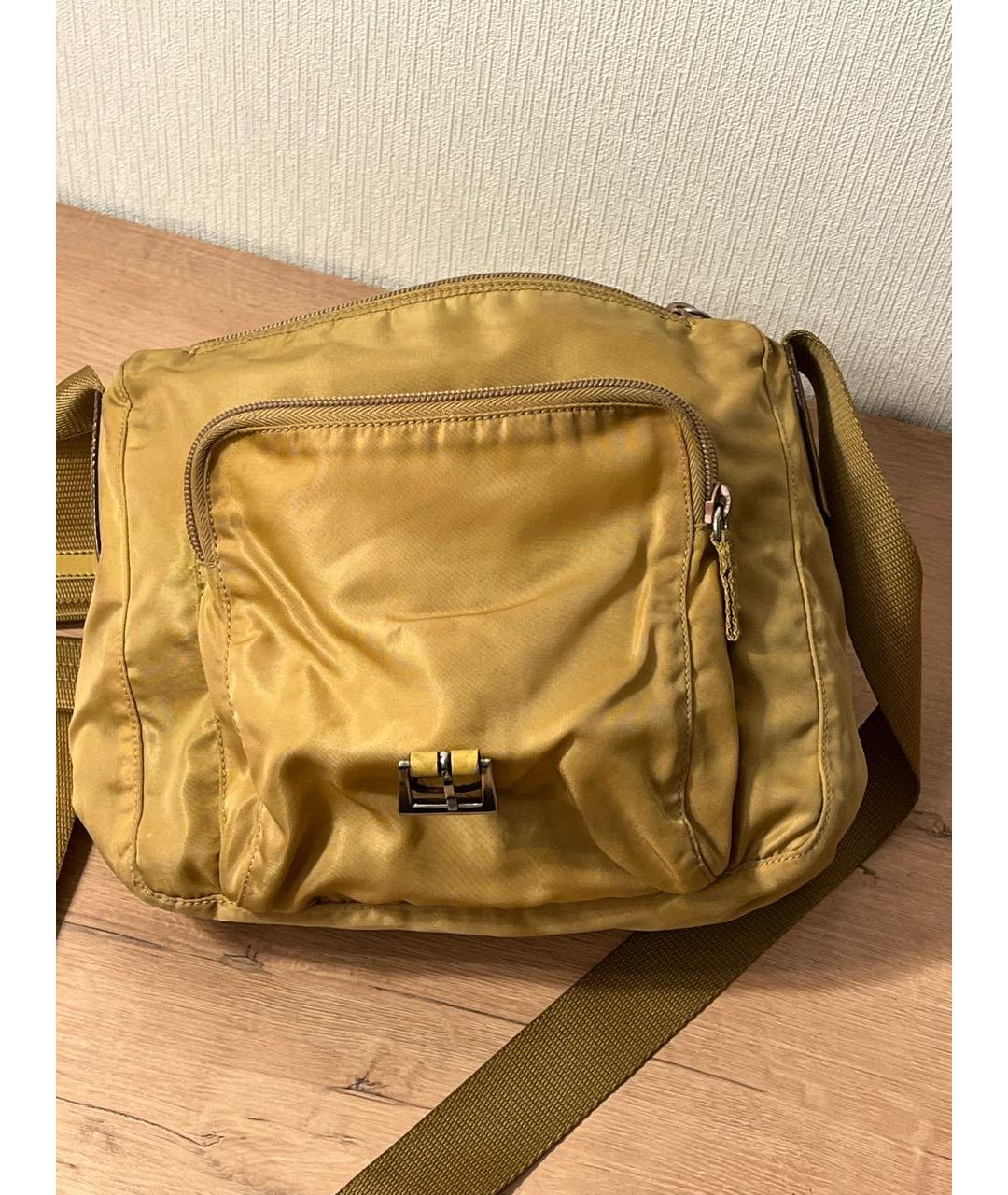 PRADA Золотая сумка на плечо, фото 6