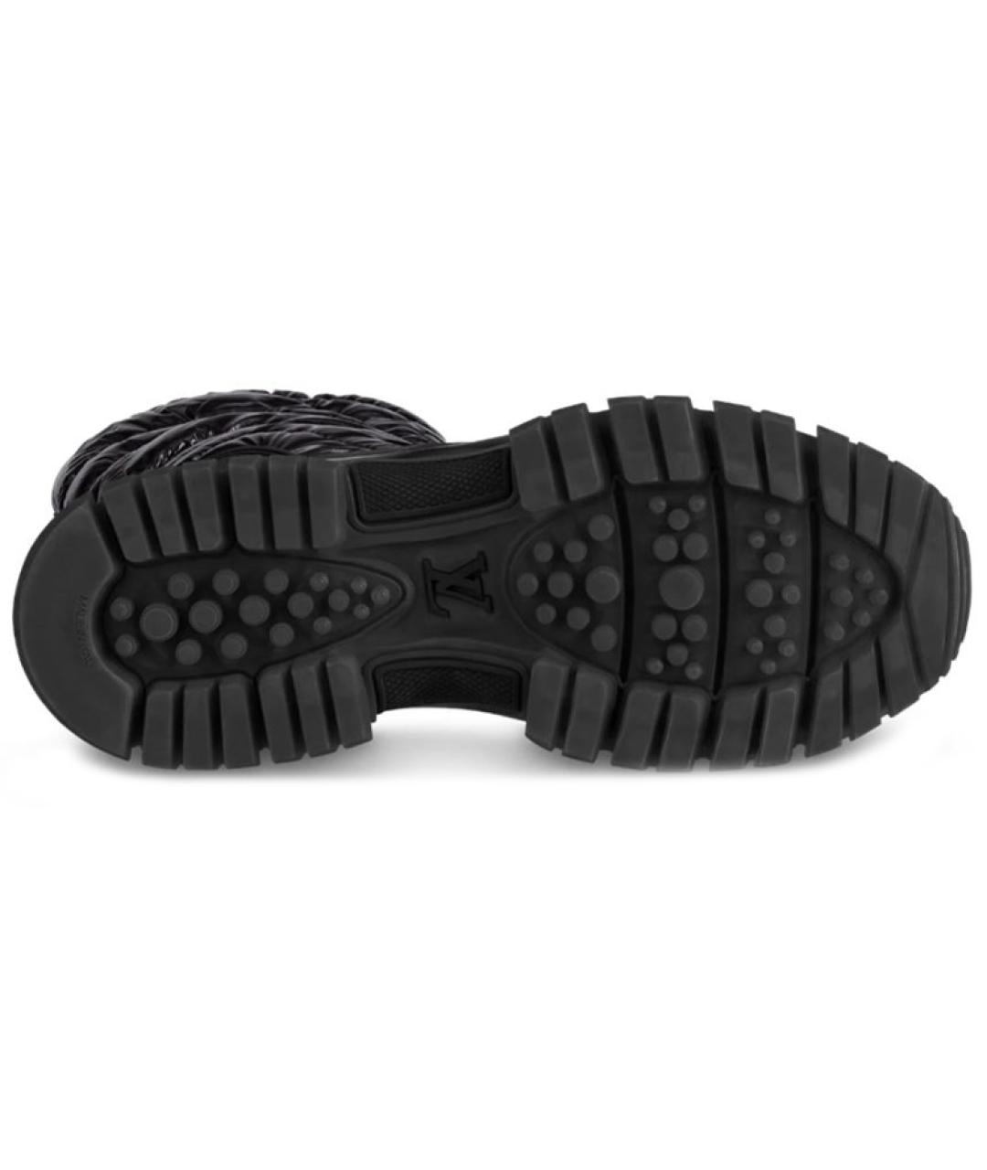 LOUIS VUITTON Черные высокие ботинки, фото 4