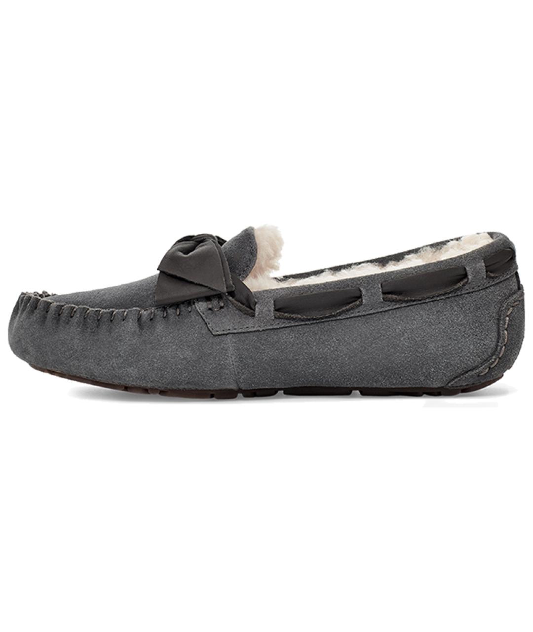 UGG AUSTRALIA Серые нубуковые лоферы, фото 2
