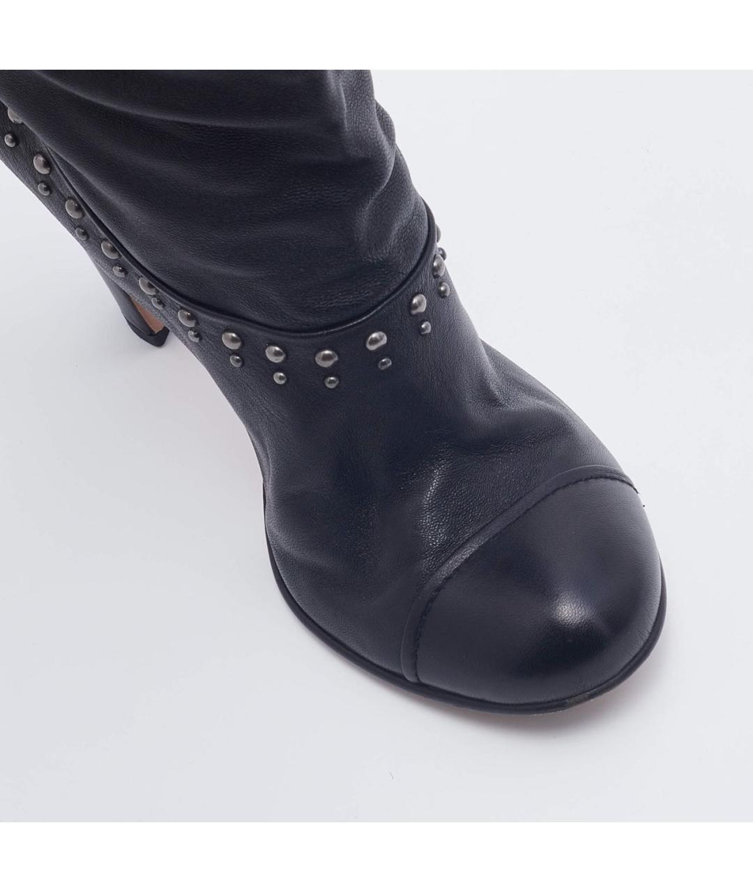 PRADA Черные кожаные сапоги, фото 3