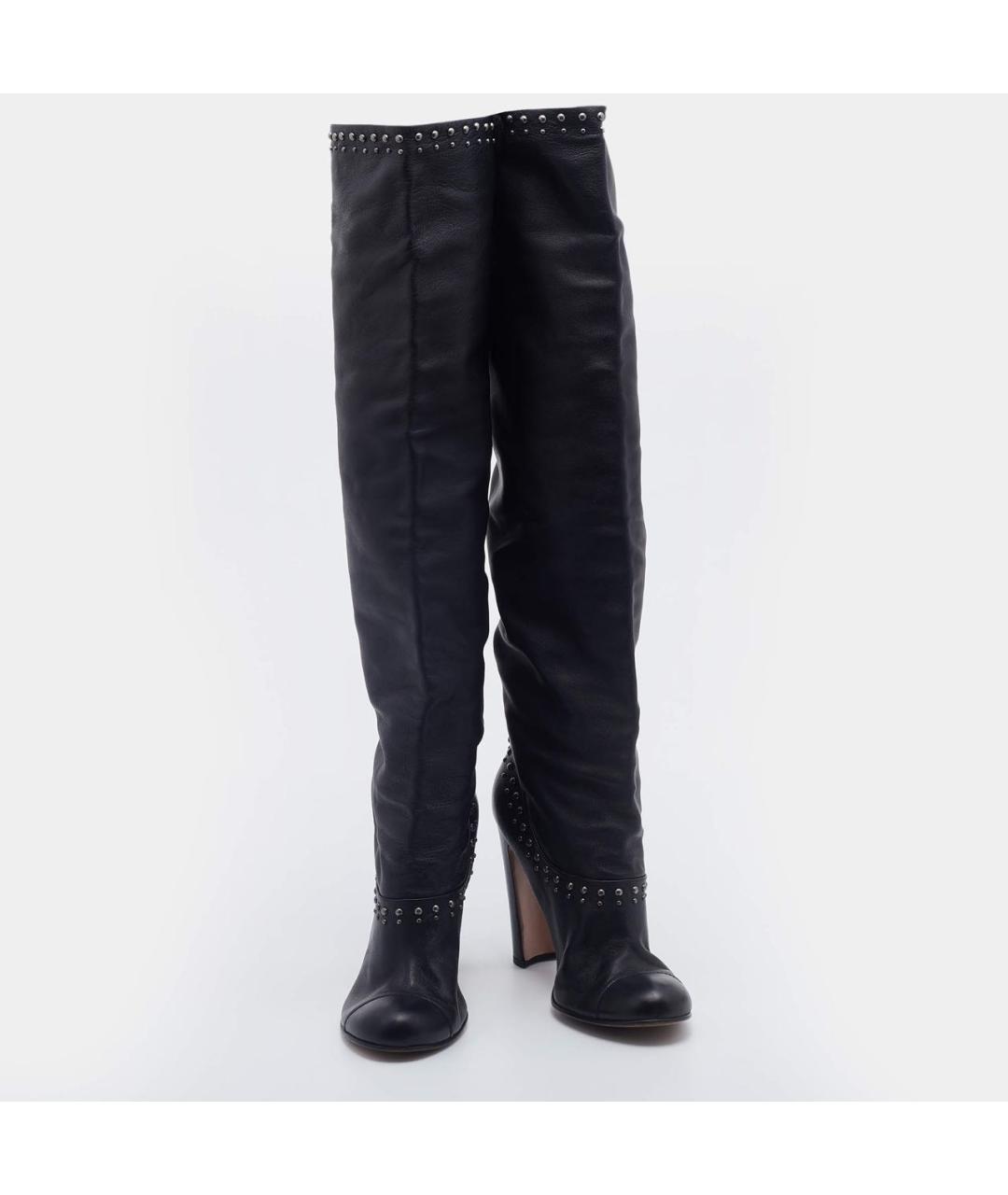 PRADA Черные кожаные сапоги, фото 7