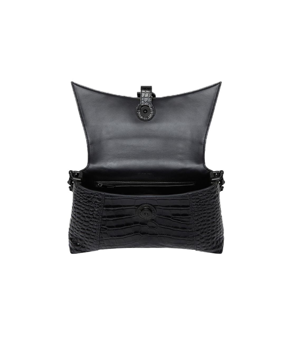 BALENCIAGA Черная кожаная сумка через плечо, фото 5