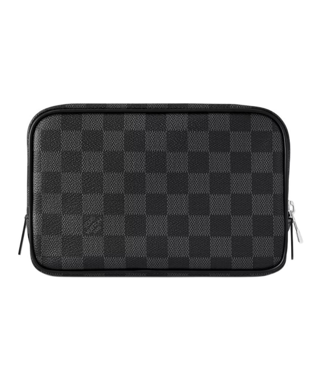 LOUIS VUITTON Черная косметичка, фото 4