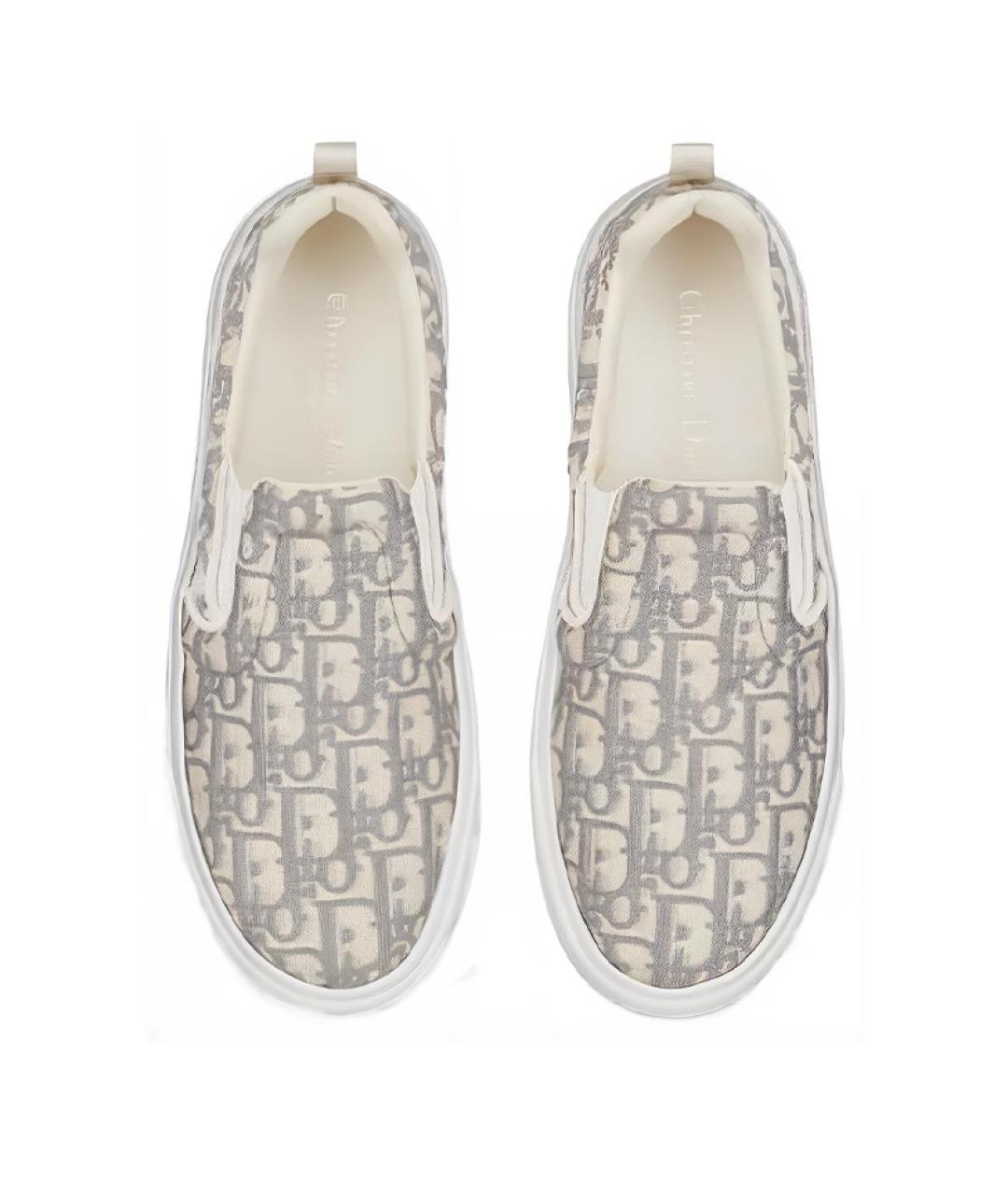 CHRISTIAN DIOR Серые слипоны, фото 5