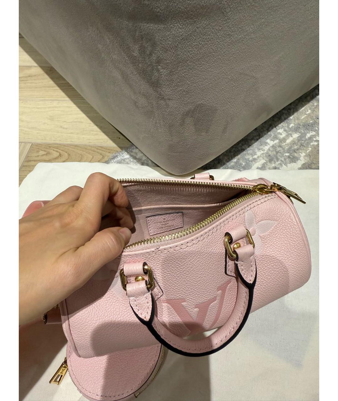 LOUIS VUITTON Розовая кожаная сумка с короткими ручками, фото 6