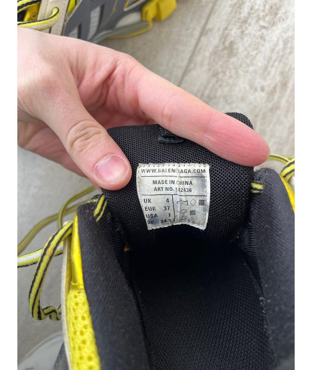 BALENCIAGA Желтые текстильные кроссовки, фото 7