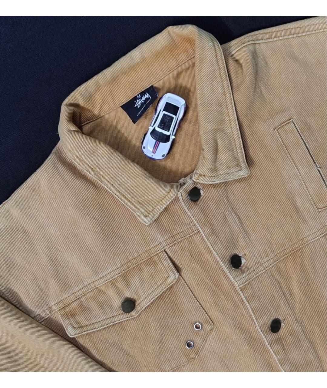 STUSSY Бежевая хлопковая куртка, фото 4