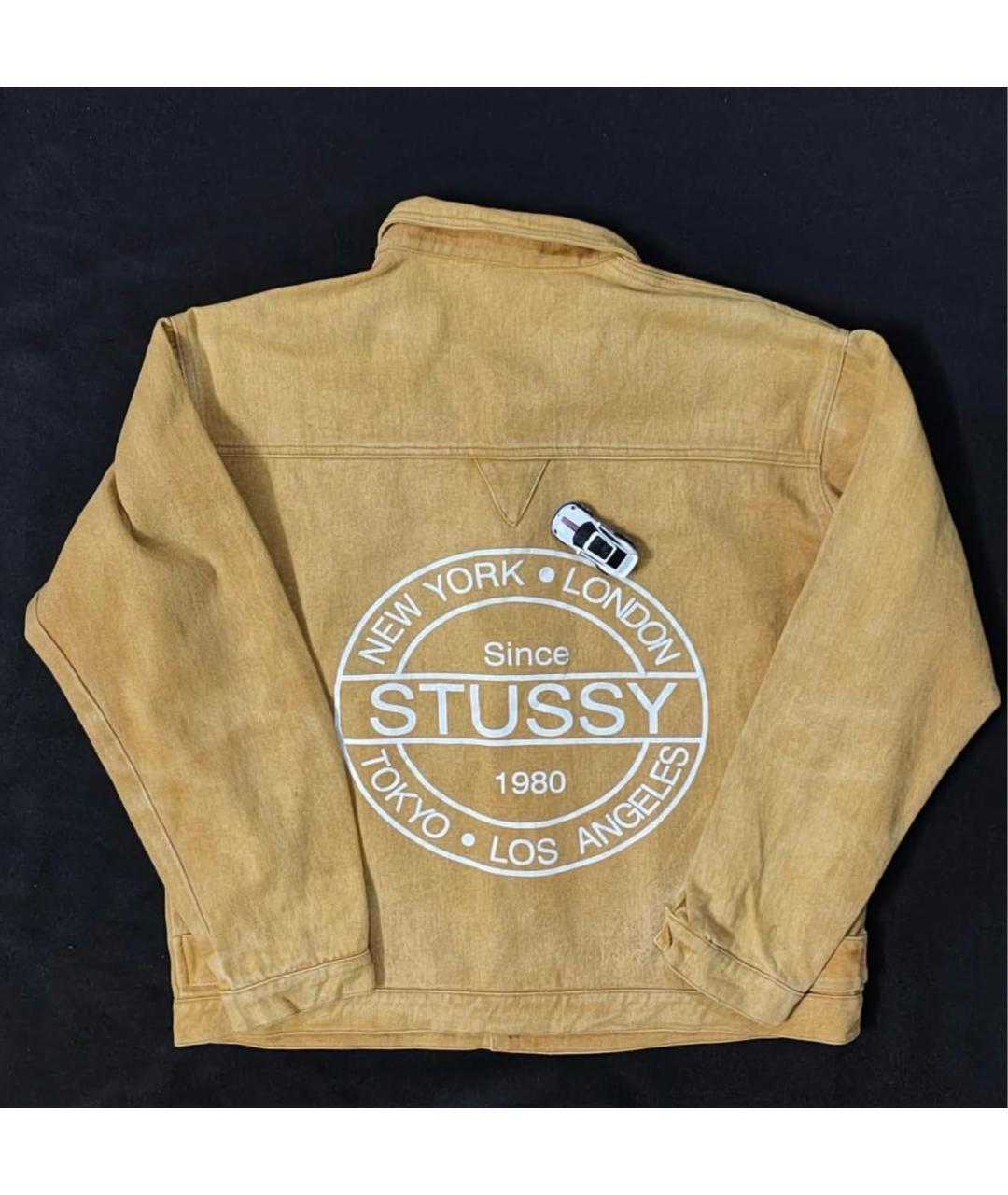 STUSSY Бежевая хлопковая куртка, фото 2