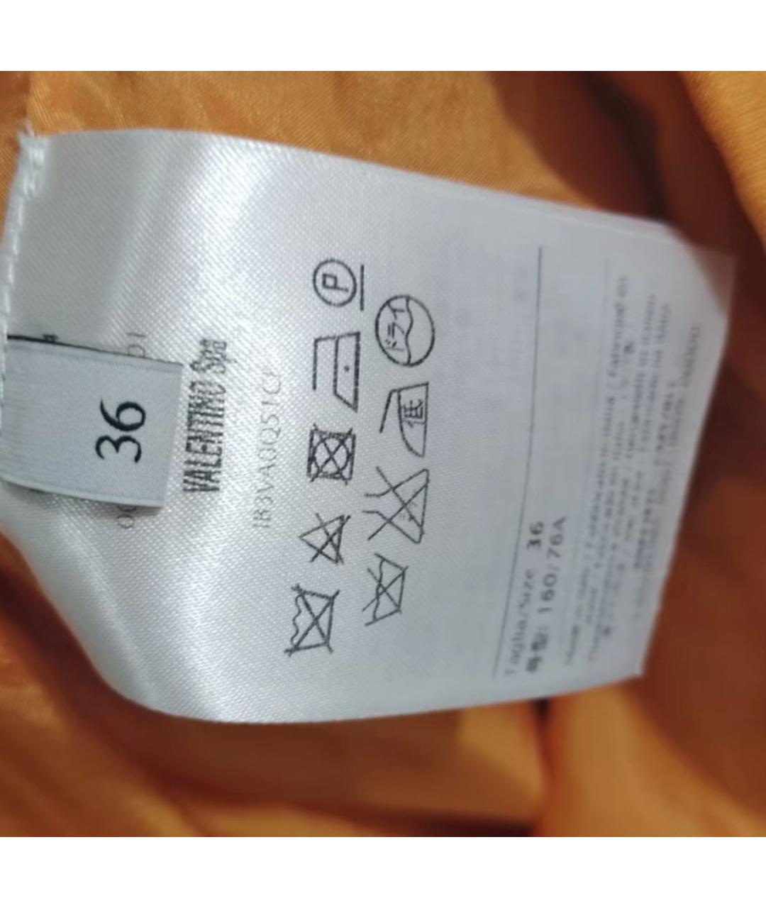 VALENTINO Оранжевое шерстяное коктейльное платье, фото 4