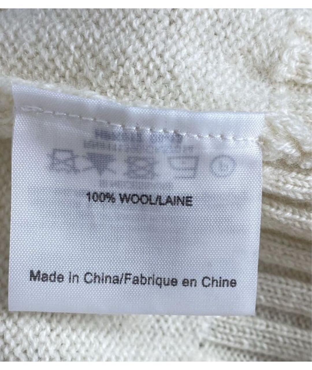 TORY BURCH Бежевый шерстяной джемпер / свитер, фото 5