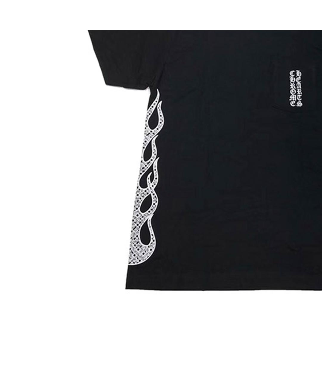 CHROME HEARTS Черная хлопковая футболка, фото 4