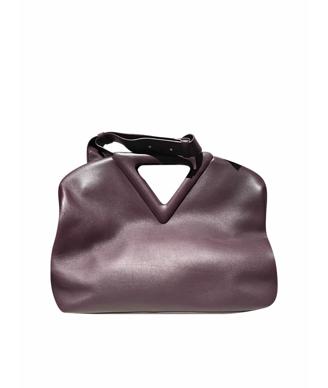 BOTTEGA VENETA Бордовая кожаная сумка с короткими ручками, фото 1