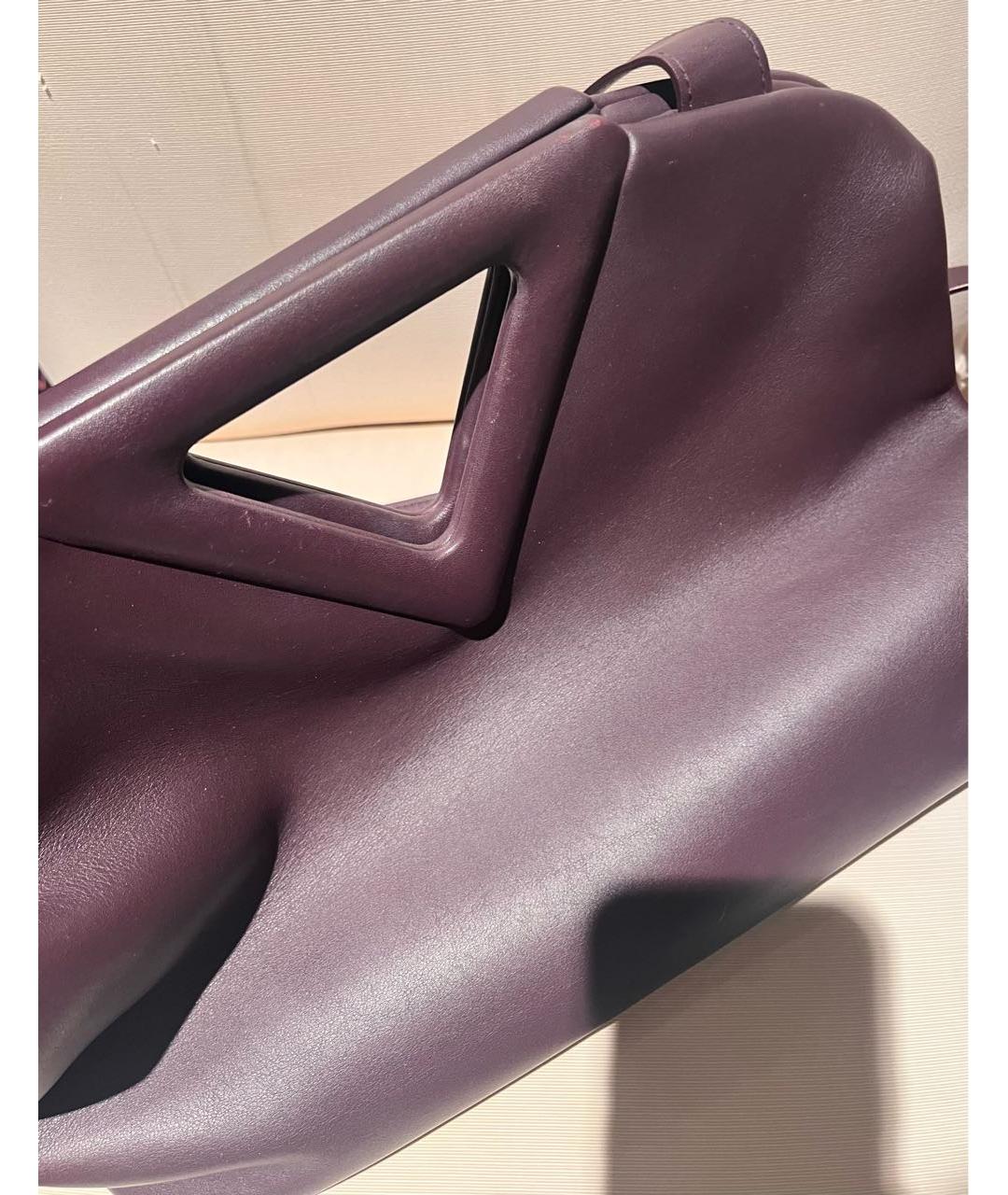 BOTTEGA VENETA Бордовая кожаная сумка с короткими ручками, фото 2