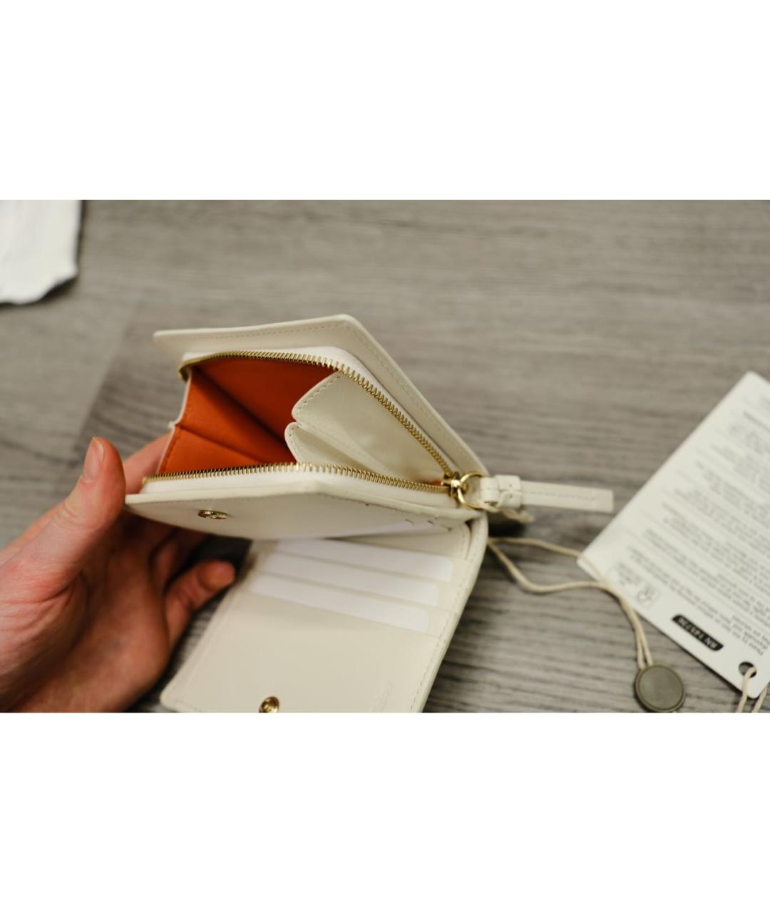 CHLOE Белый кожаный кошелек, фото 5