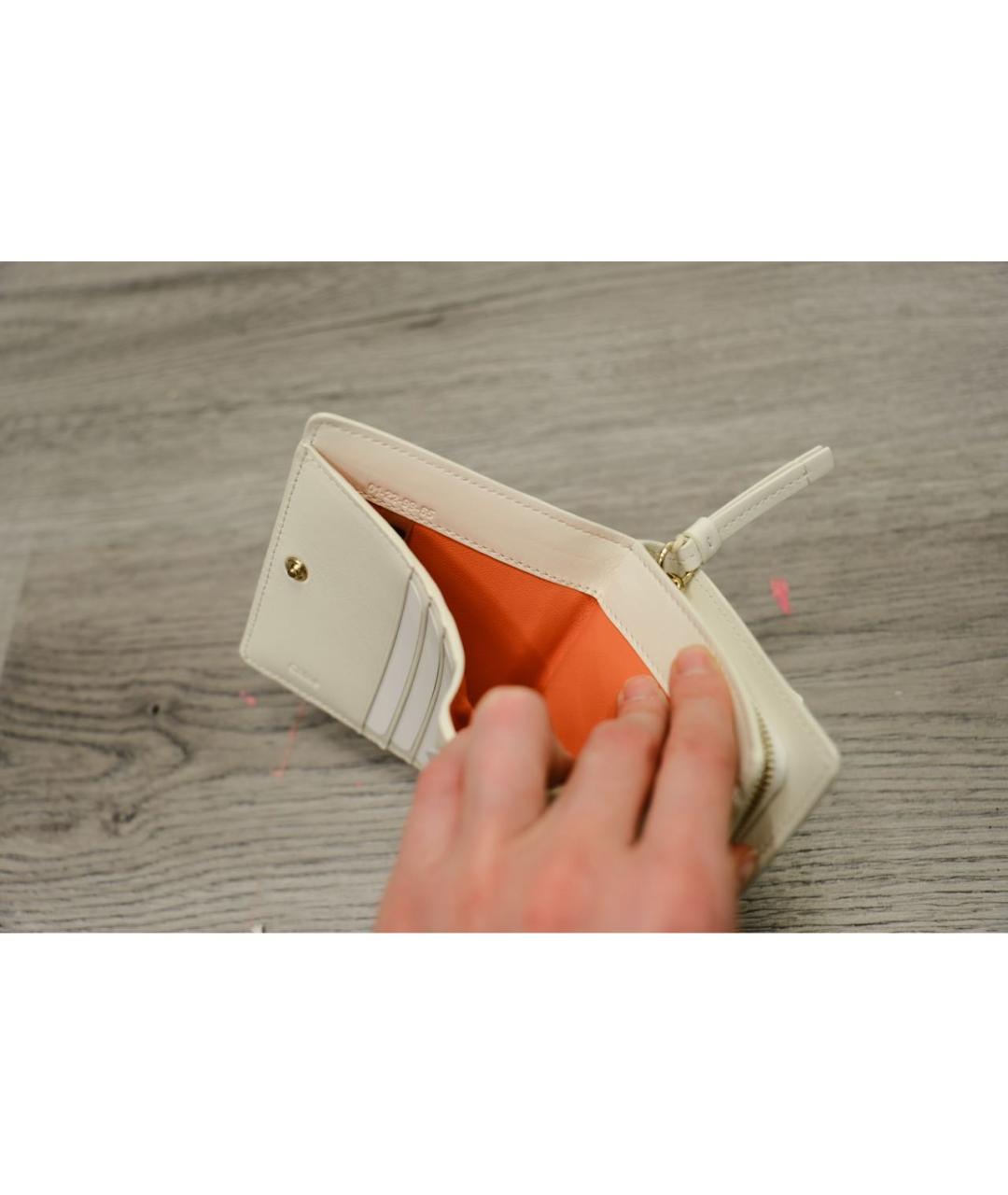 CHLOE Белый кожаный кошелек, фото 4