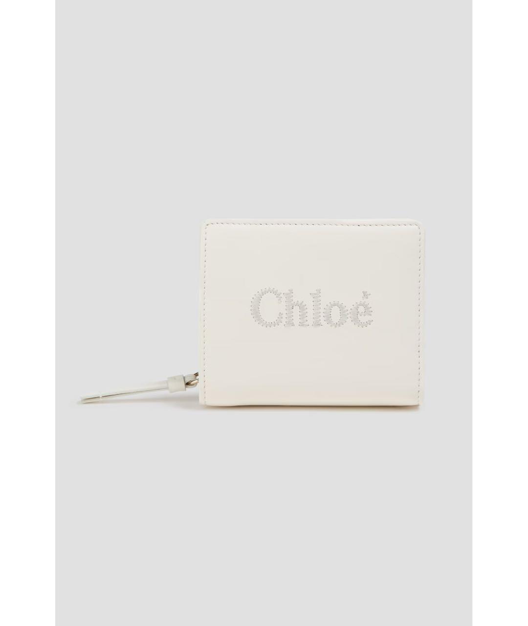 CHLOE Белый кожаный кошелек, фото 9