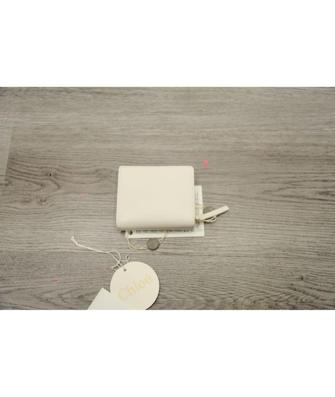 CHLOE Белый кожаный кошелек, фото 3