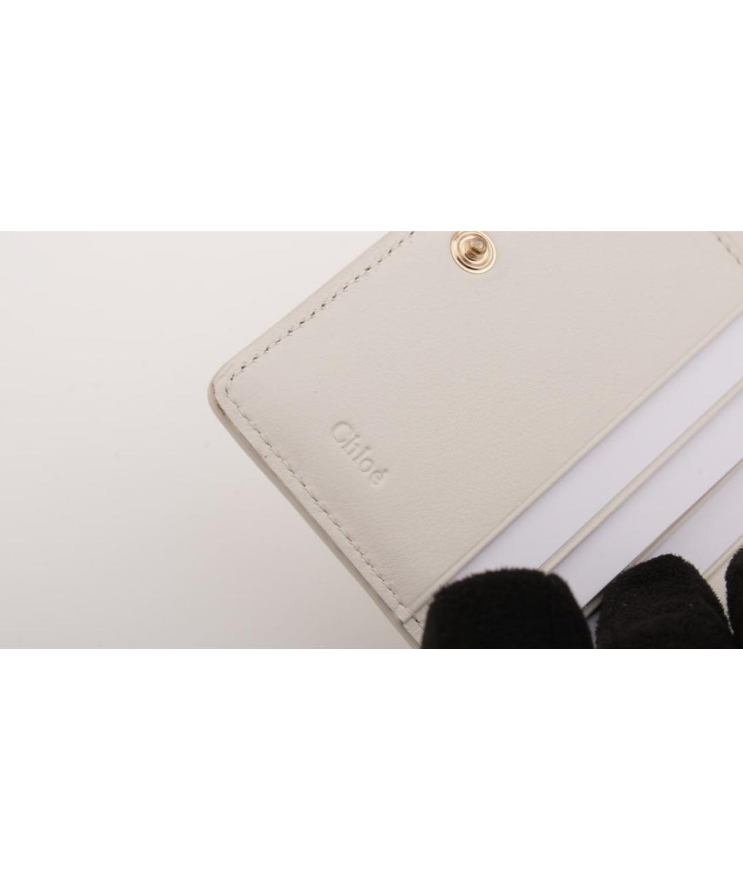 CHLOE Белый кожаный кошелек, фото 5