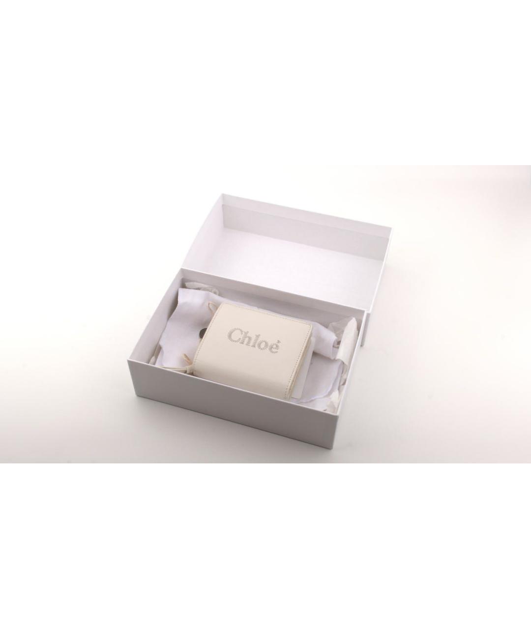 CHLOE Белый кожаный кошелек, фото 6