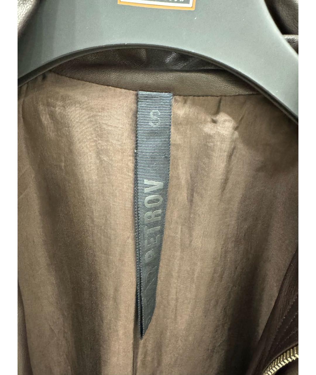 PETAR PETROV Коричневая кожаная куртка, фото 3