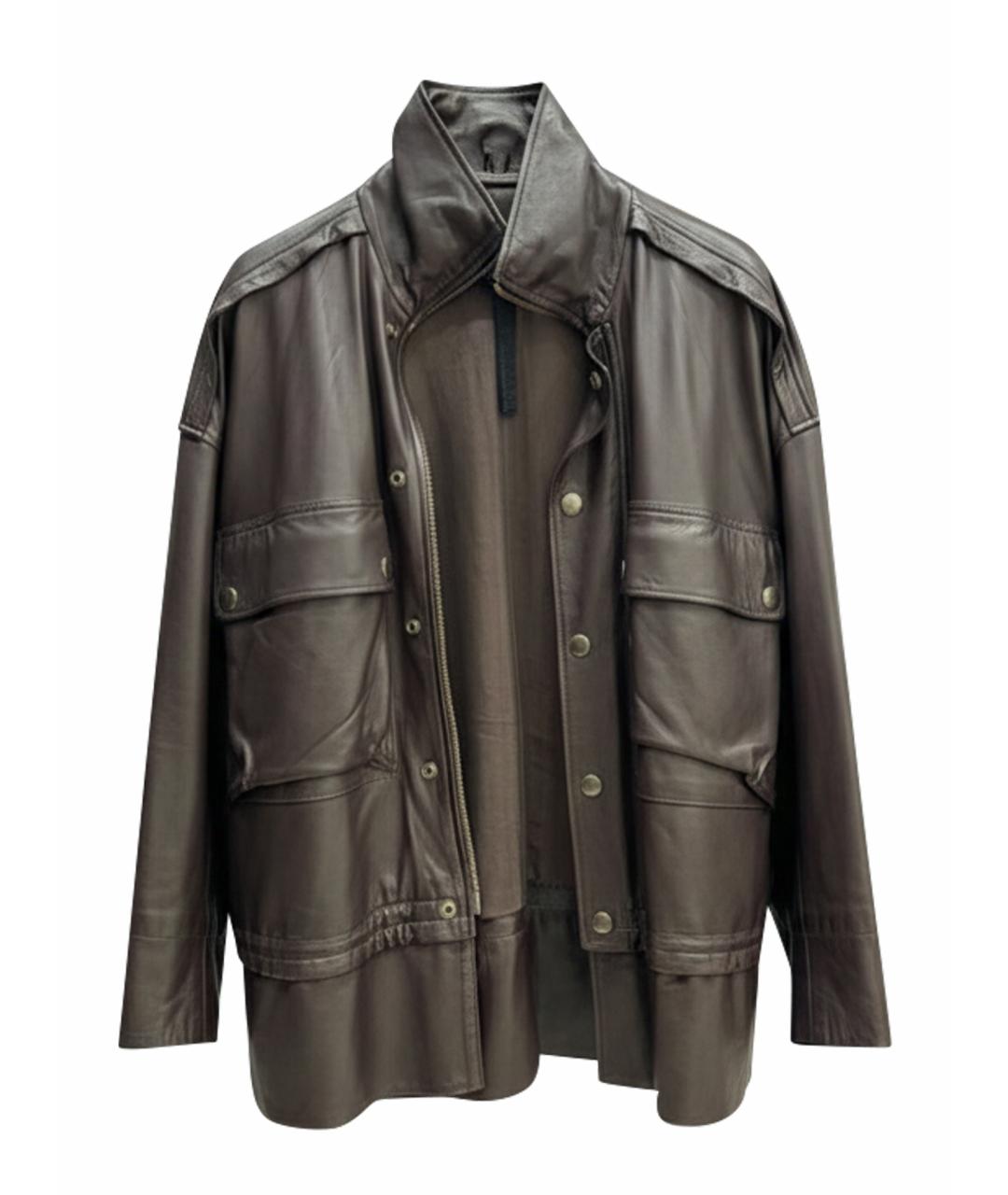 PETAR PETROV Коричневая кожаная куртка, фото 1