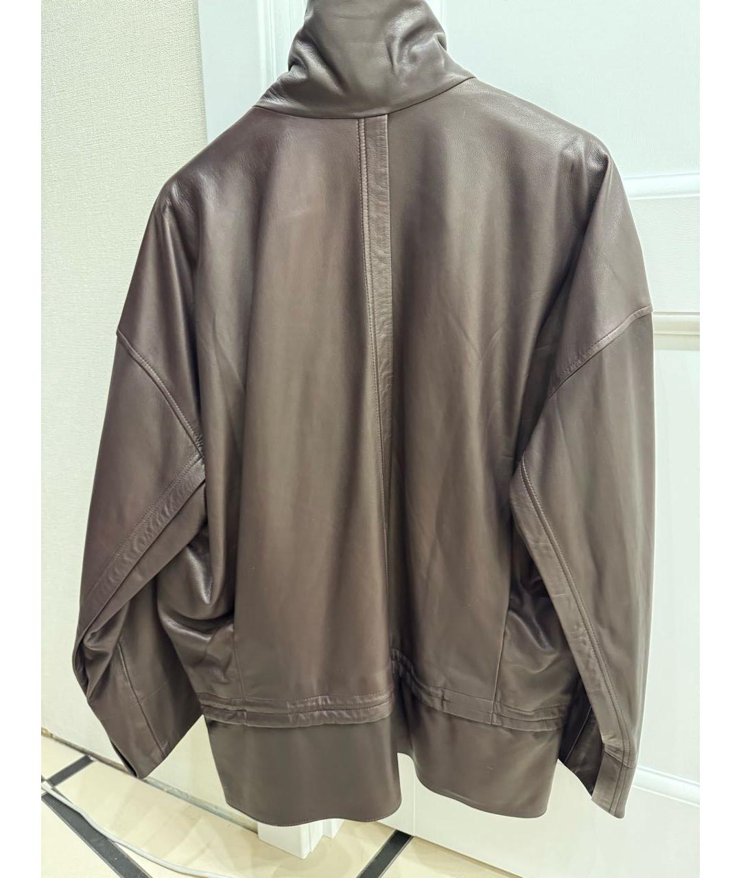 PETAR PETROV Коричневая кожаная куртка, фото 2
