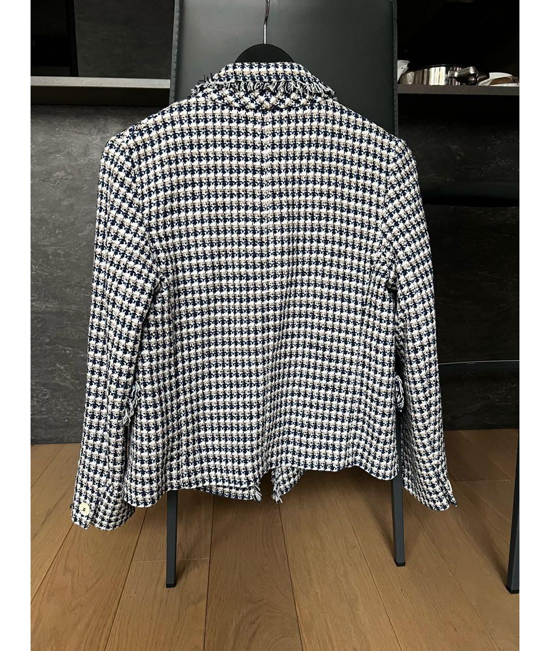 WEEKEND MAX MARA Голубой твидовый жакет/пиджак, фото 2