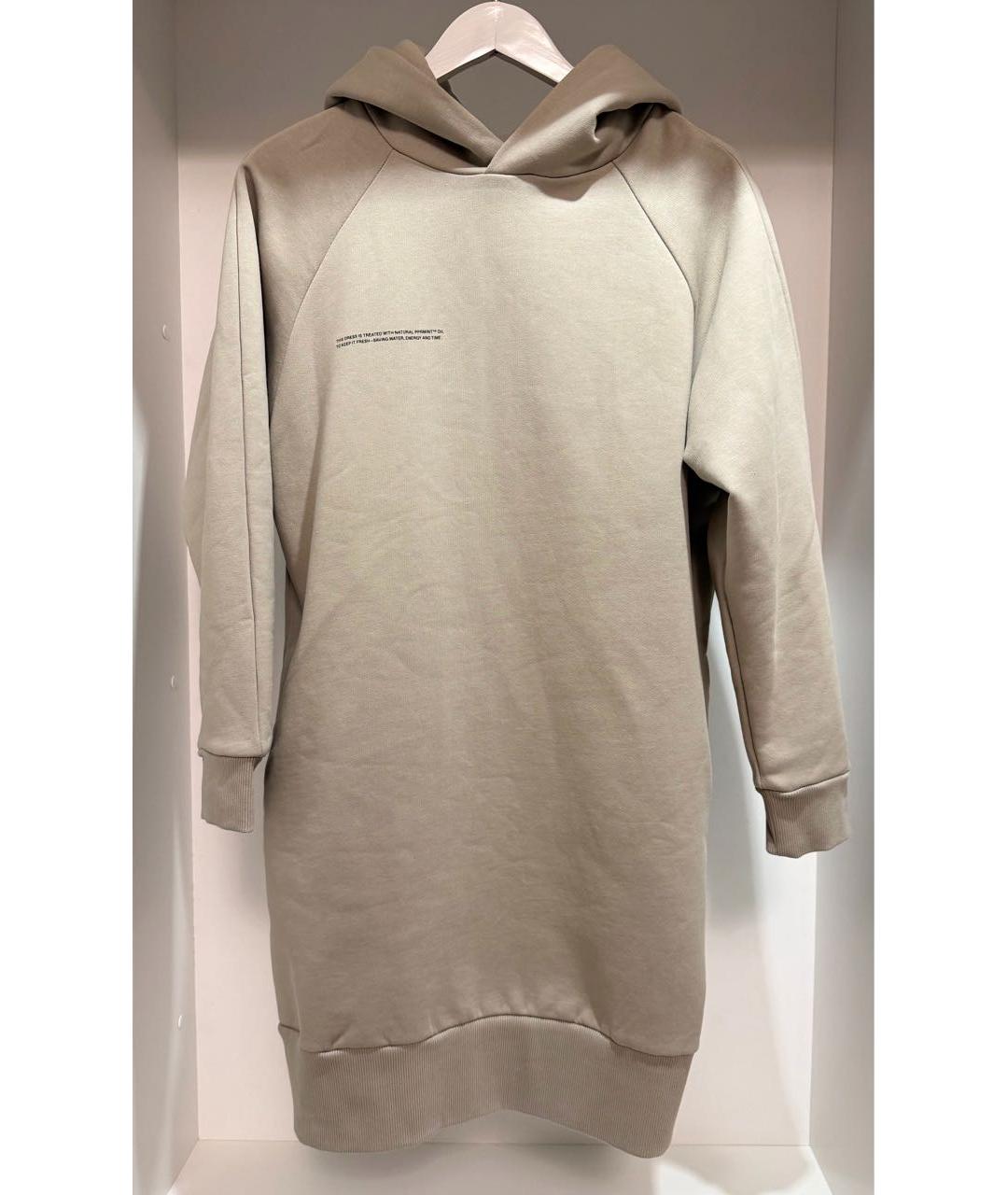 THE PANGAIA Серое хлопковое повседневное платье, фото 2